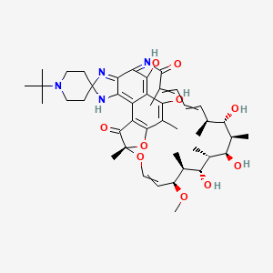 (7S,11S,12S,13S,14R,15R,16R,17S,18S)-1'-tert-butyl-2,13,15,17,32-pentahydroxy-11-methoxy-3,7,12,14,16,18,22-heptamethylspiro[8,33-dioxa-24,27,29-triazapentacyclo[23.6.1.14,7.05,31.026,30]tritriaconta-1(32),2,4,9,19,21,24,26,30-nonaene-28,4'-piperidine]-6,23-dione