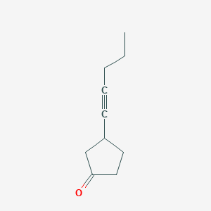 Cyclopentanone, 3-(1-pentynyl)-(9CI)