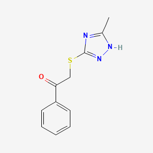 2-(5-Methyl-4H-[1,2,4]triazol-3-ylsulfanyl)-1-phenyl-ethanone