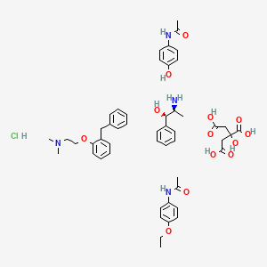 (1R,2S)-2-amino-1-phenylpropan-1-ol;2-(2-benzylphenoxy)-N,N-dimethylethanamine;N-(4-ethoxyphenyl)acetamide;N-(4-hydroxyphenyl)acetamide;2-hydroxypropane-1,2,3-tricarboxylic acid;hydrochloride