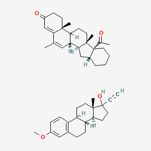 (4aR,4bS,6aS,6bR,10aR,11aS,11bR)-6b-acetyl-4a,6a,13-trimethyl-4,4b,5,6,7,8,9,10,10a,11,11a,11b-dodecahydro-3H-indeno[2,1-a]phenanthren-2-one;(8R,9S,13S,14S)-17-ethynyl-3-methoxy-13-methyl-7,8,9,11,12,14,15,16-octahydro-6H-cyclopenta[a]phenanthren-17-ol