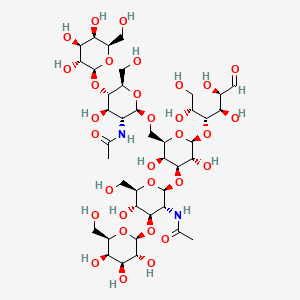 Gal(b1-3)GlcNAc(b1-3)[Gal(b1-4)GlcNAc(b1-6)]Gal(b1-4)aldehydo-Glc