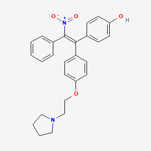 4-[(E)-2-nitro-2-phenyl-1-[4-(2-pyrrolidin-1-ylethoxy)phenyl]ethenyl]phenol