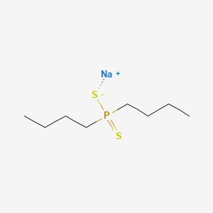 B12701223 Phosphinodithioic acid, dibutyl-, sodium salt CAS No. 71550-48-6