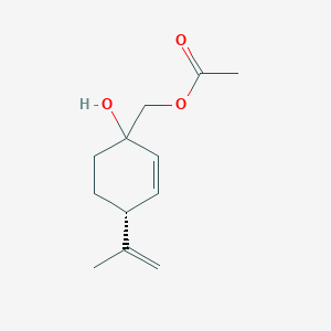 [(4R)-1-Hydroxy-4-(prop-1-en-2-yl)cyclohex-2-en-1-yl]methyl acetate