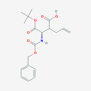 2-[(1S)-2-[(2-methylpropan-2-yl)oxy]-2-oxo-1-(phenylmethoxycarbonylamino)ethyl]pent-4-enoic acid