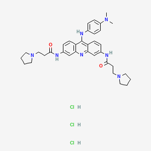 N-[9-[4-(dimethylamino)anilino]-6-(3-pyrrolidin-1-ylpropanoylamino)acridin-3-yl]-3-pyrrolidin-1-ylpropanamide;trihydrochloride