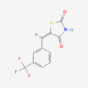 (5E)-5-[[3-(trifluoromethyl)phenyl]methylidene]-1,3-thiazolidine-2,4-dione