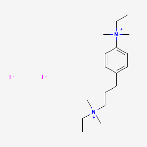 ethyl-[3-[4-[ethyl(dimethyl)azaniumyl]phenyl]propyl]-dimethylazanium;diiodide