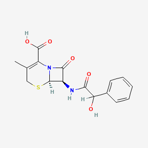 (6R,7R)-7-[(2-hydroxy-2-phenylacetyl)amino]-3-methyl-8-oxo-5-thia-1-azabicyclo[4.2.0]oct-2-ene-2-carboxylic acid