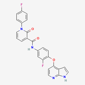 1-(4-fluorophenyl)-N-[3-fluoro-4-(1H-pyrrolo[2,3-b]pyridin-4-yloxy)phenyl]-2-oxo-1,2-dihydropyridine-3-carboxamide