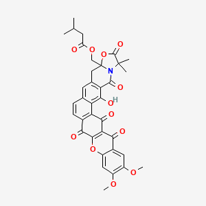 (3-hydroxy-23,24-dimethoxy-7,7-dimethyl-5,8,18,27,29-pentaoxo-9,20-dioxa-6-azaheptacyclo[15.12.0.02,14.04,12.06,10.019,28.021,26]nonacosa-1(17),2,4(12),13,15,19(28),21,23,25-nonaen-10-yl)methyl 3-methylbutanoate