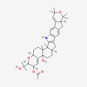 [(2S,3R,6S,8S,9R,12S,15S,22S)-12-Hydroxy-8-(2-hydroxypropan-2-yl)-2,3,23,23,25,25-hexamethyl-7,24-dioxa-31-azaoctacyclo[15.14.0.02,15.03,12.06,11.018,30.020,28.022,27]hentriaconta-1(17),10,18(30),19,26,28-hexaen-9-yl] acetate