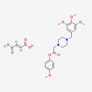 1-(3,4,5-Trimethoxybenzyl)-4-((4-methoxyphenyl)oxycarbonylmethyl)piperazine