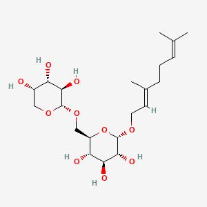 (2S,3R,4S,5S,6R)-2-[(2E)-3,7-dimethylocta-2,6-dienoxy]-6-[[(2S,3R,4S,5S)-3,4,5-trihydroxyoxan-2-yl]oxymethyl]oxane-3,4,5-triol