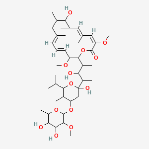 16-[4-[4-(4,5-dihydroxy-3-methoxy-6-methyloxan-2-yl)oxy-2-hydroxy-5-methyl-6-propan-2-yloxan-2-yl]-3-hydroxypentan-2-yl]-8-hydroxy-3,15-dimethoxy-5,7,9,11-tetramethyl-1-oxacyclohexadeca-3,5,11,13-tetraen-2-one