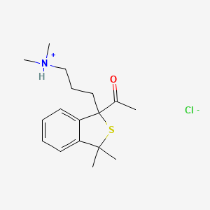 3-(1-Acetyl-3,3-dimethyl-2-benzothiophen-1-yl)propyl-dimethylazaniumchloride