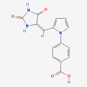 Benzoic acid, 4-[2-[(2,5-dioxo-4-imidazolidinylidene)methyl]-1H-pyrrol-1-yl]-