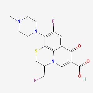 7H-Pyrido[1,2,3-de]-1,4-benzothiazine-6-carboxylic acid, 9-fluoro-3-(fluoromethyl)-2,3-dihydro-10-(4-methyl-1-piperazinyl)-7-oxo-