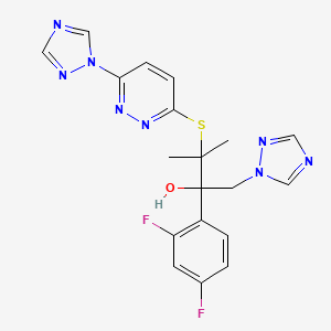 2-(2,4-difluorophenyl)-3-methyl-1-(1,2,4-triazol-1-yl)-3-[6-(1,2,4-triazol-1-yl)pyridazin-3-yl]sulfanylbutan-2-ol