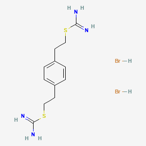 2-[4-(2-carbamimidoylsulfanylethyl)phenyl]ethyl carbamimidothioate;dihydrobromide