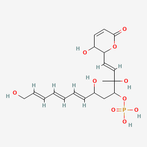 [(1E,7E,9E,11E)-3,6,13-trihydroxy-1-(3-hydroxy-6-oxo-2,3-dihydropyran-2-yl)-3-methyltrideca-1,7,9,11-tetraen-4-yl] dihydrogen phosphate