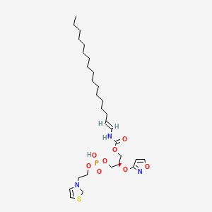 [(2R)-3-[hydroxy-[2-(2H-1,3-thiazol-3-yl)ethoxy]phosphoryl]oxy-2-(1,2-oxazol-3-yloxy)propyl] N-[(E)-heptadec-1-enyl]carbamate