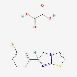 6-(3-bromophenyl)-5,6-dihydroimidazo[2,1-b][1,3]thiazole;oxalic acid