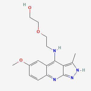 2-[2-[(6-methoxy-3-methyl-2H-pyrazolo[3,4-b]quinolin-4-yl)amino]ethoxy]ethanol