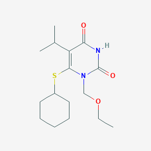 6-(cyclohexylsulfanyl)-1-(ethoxymethyl)-5-(1-methylethyl)pyrimidine-2,4(1H,3H)-dione