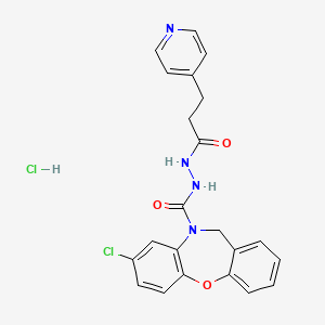 3-chloro-N'-(3-pyridin-4-ylpropanoyl)-6H-benzo[b][1,4]benzoxazepine-5-carbohydrazide;hydrochloride