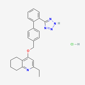 2-ethyl-4-[[4-[2-(2H-tetrazol-5-yl)phenyl]phenyl]methoxy]-5,6,7,8-tetrahydroquinoline;hydrochloride