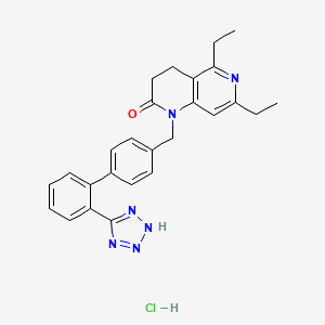 5,7-diethyl-1-[[4-[2-(2H-tetrazol-5-yl)phenyl]phenyl]methyl]-3,4-dihydro-1,6-naphthyridin-2-one;hydrochloride