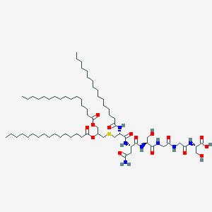 (2S)-2-[[2-[[2-[[(2S)-2-[[(2S)-4-amino-2-[[(2R)-3-[2,3-di(hexadecanoyloxy)propylsulfanyl]-2-(hexadecanoylamino)propanoyl]amino]-4-oxobutanoyl]amino]-3-hydroxypropanoyl]amino]acetyl]amino]acetyl]amino]-3-hydroxypropanoic acid