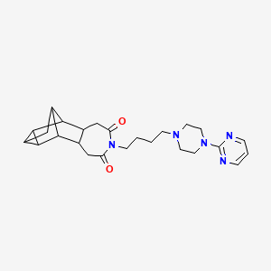 12-[4-(4-pyrimidin-2-ylpiperazin-1-yl)butyl]-12-azapentacyclo[7.5.0.02,7.03,5.04,8]tetradecane-11,13-dione