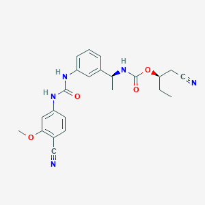 [(2R)-1-cyanobutan-2-yl] N-[(1S)-1-[3-[(4-cyano-3-methoxyphenyl)carbamoylamino]phenyl]ethyl]carbamate