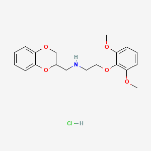 N-(2,3-dihydro-1,4-benzodioxin-3-ylmethyl)-2-(2,6-dimethoxyphenoxy)ethanamine;hydrochloride