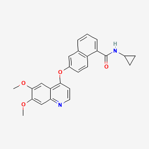 N-cyclopropyl-6-[(6,7-dimethoxyquinolin-4-yl)oxy]naphthalene-1-carboxamide