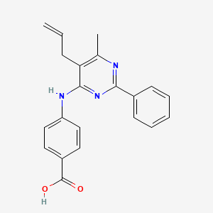 4-[(5-Allyl-6-methyl-2-phenyl-4-pyrimidinyl)amino]benzoic acid