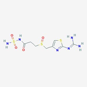 3-(((2-((Diaminomethylidene)amino)thiazol-4-yl)methyl)sulfinyl)-N-sulfamoylpropanamide