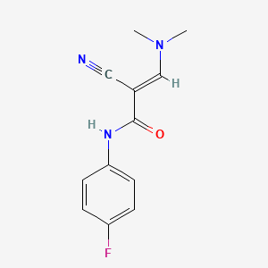 (2E)-2-cyano-3-(dimethylamino)-N-(4-fluorophenyl)prop-2-enamide