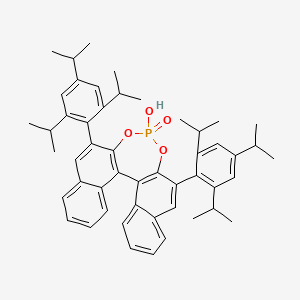 13-hydroxy-10,16-bis[2,4,6-tri(propan-2-yl)phenyl]-12,14-dioxa-13λ5-phosphapentacyclo[13.8.0.02,11.03,8.018,23]tricosa-1(15),2(11),3,5,7,9,16,18,20,22-decaene 13-oxide