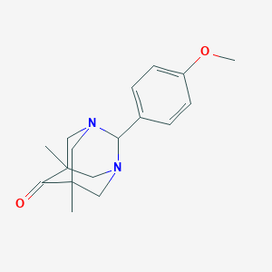 1,3-Diazaadamantan-6-one, 2-(4-methoxyphenyl)-5,7-dimethyl-