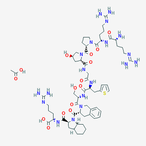 H-D-Arg-Arg-Pro-Hyp-Gly-2Thi-Ser-DL-Tic-Oic-Arg-OH.CH3CO2H