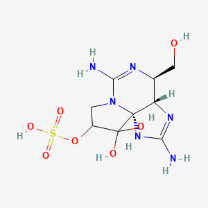 (3As,4r,10as)-2,6-diamino-10,10-dihydroxy-4-(hydroxymethyl)-3a,4,9,10-tetrahydro-3h,8h-pyrrolo[1,2-c]purin-9-yl hydrogen sulfate