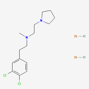 2-(3,4-dichlorophenyl)-N-methyl-N-(2-pyrrolidin-1-ylethyl)ethanamine;dihydrobromide