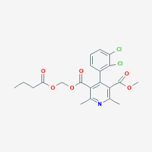 3-O-(butanoyloxymethyl) 5-O-methyl 4-(2,3-dichlorophenyl)-2,6-dimethylpyridine-3,5-dicarboxylate