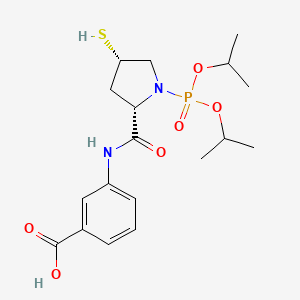 3-((2S,4S)-1-(Diisopropoxyphosphoryl)-4-mercaptopyrrolidine-2-carboxamido)benzoic acid