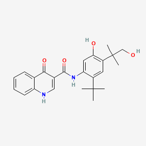 N-(2-(tert-Butyl)-5-hydroxy-4-(1-hydroxy-2-methylpropan-2-yl)phenyl)-4-oxo-1,4-dihydroquinoline-3-carboxamide