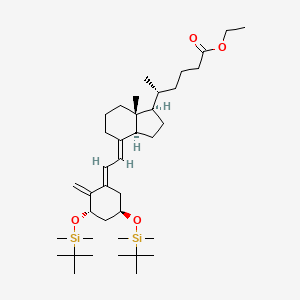 (5R)-ethyl 5-((1R,3aS,7aR)-4-((E)-2-((3S,5R)-3,5-bis(tert-butyldimethylsilyloxy)-2-methylenecyclohexylidene)ethyl)-7a-methyloctahydro-1H-inden-1-yl)hexanoate